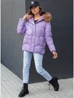 Dámska zimná bunda s kapucňou WAYWARD fialová FashionStreet TY4489