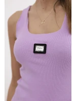 Rebrovaná blúzka s trblietkami fialová