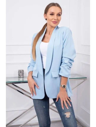 Bunda s klopami elegantná modrá Bunda s klopami elegantná modrá