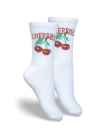 Skarpetki Dziecięce Młodzieżowe CHERRIES Białe