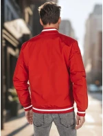 Pánska prechodná bunda bomber červená FashionStreet TX5014 Pánska prechodná bunda bomber červená FashionStreet TX5014