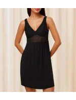 Dámska nočná košeľa Aura Spotlight NDK 01 X - BLACK - čierna 0004 - TRIUMPH