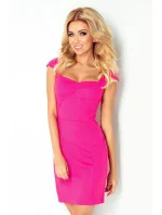 Malinovo ružové šaty s pekným výstrihom model 4976550