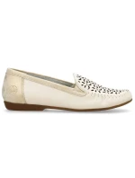 Pohodlné kožené poltopánky Rieker W RKR658 beige
