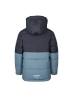 Trollkids Detská zimná bunda s kapucňou Gryllefjord zateplená nepremokavá modrá (365-620)