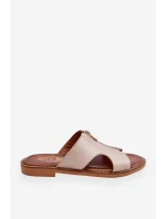 Damskie Klapki Z Ozdobnym Zamkiem Beżowe Lemar Clarence