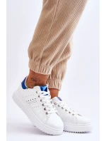 Damskie Sportowe Buty Biało-Niebieskie Be First!