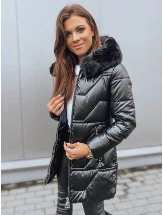 Dámska zimná bunda s kapucňou KRISTA black FashionStreet TY3065 Dámska zimná bunda s kapucňou KRISTA black FashionStreet TY3065