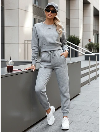 FashionStreet dámske svetlosivé tepláky AY1160