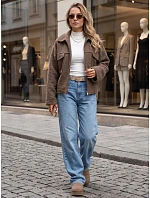 Krátky dámsky kabát typu „baranek“ so zipsom, Fango FashionStreet TY6060 Krátky dámsky kabát typu „baranek“ so zipsom, Fango FashionStreet TY6060