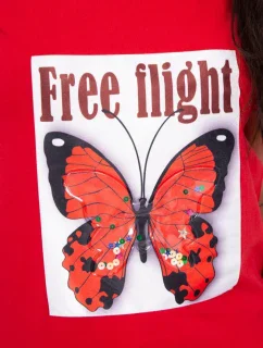 Červená blúzka Free Flight