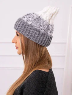 Dámska čiapka Samara K346 sivá+biela