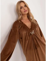 Šaty DHJ SK 19890.86P svetlohnedé