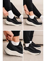 Pánska športová obuv Textilná obuv Slip-Ons na platforme Kobbo 102421 Black