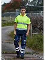 Yoko HVJ 220 Hi-Vis Piqué Polo 79.J220, vysoká viditeľnosť, žltá/námornícka modrá Yoko HVJ 220 Hi-Vis Piqué Polo 79.J220, vysoká viditeľnosť, žltá/námornícka modrá