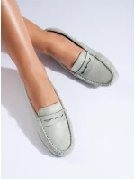 Originálne dámske zelené mokasíny bez podpätku Originálne dámske zelené mokasíny bez podpätku