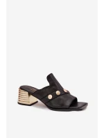 Žabky na podpätku model 225350 Krok vo veľkom štýle