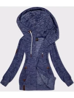 Fleecová mikina bez gombíkov navy blue melange (2310) Fleecová mikina bez gombíkov navy blue melange (2310)