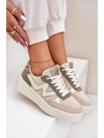 Buty Sportowe Damskie Na Platformie Panterka Zielone Lorori