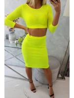 Dámsky set 9084 Neon yellow - K-Fashion