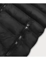 Krátka čierna dámska prešívaná vesta (23077-392)