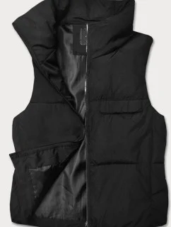 Krátka vesta so stojačikom čierna (16M9079-392)