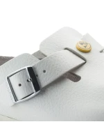 Birkenstock dámske žabky Boston ESD white natural leather medical narrow (0061378) dámske