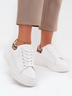Dámske tenisky na platforme Big Star SS274247 White Leopard