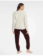 Dámske pyžamo Gracy 40930-08X Béžová a bordová - Henderson Ladies Dámske pyžamo Gracy 40930-08X Béžová a bordová - Henderson Ladies