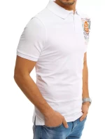 FashionStreet biele polo tričko s potlačou PX0370 FashionStreet biele polo tričko s potlačou PX0370