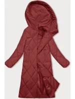 Dlhá zimná bunda s kapucňou J.Style v červenej farbe (5M3173-270)