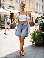 Dámske džínsové šortky modré FashionStreet SY0499
