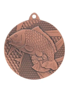 Bronzová medaila - rybolov - ryba - oceľová medaila