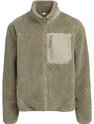 Build your Brand BY 406 Unisexová fleecová bunda „Bonded Sherpa“ 56.0406 bledo olivová Build your Brand BY 406 Unisexová fleecová bunda „Bonded Sherpa“ 56.0406 bledo olivová