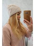 Fleecová čiapka Sylwia K244 light beige