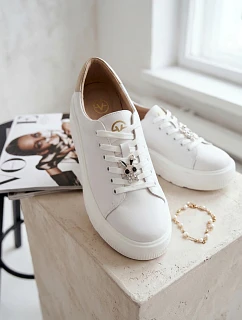 Dámske kožené tenisky 39973 white - Vinceza