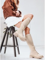 Dámske ponožkové topánky béžové FashionStreet ZY1286