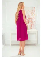 350-7 ALIZEE - šifónové šaty so zaväzovaním - FUSSION