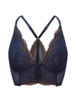 Dámska podprsenka 7718 tm. modrá/zlatá - Gossard Dámska podprsenka 7718 tm. modrá/zlatá - Gossard