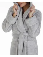 Dlhý dámsky župan DE LAFENSE 807 Kapucňa