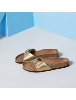 Birkenstock Madrid Birko-Flor Gold regular wide žabky (1016106) pre ženy