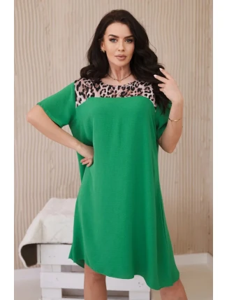 Šaty so zvieracím motívom jasne zelené