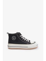 Zateplené dámske tenisky na platforme z ekokože Big Star Black