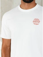 Pánske biele tričko s potlačou FashionStreet RX5415 Pánske biele tričko s potlačou FashionStreet RX5415