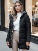 Dámska obojstranná bunda PURRBREEZ dlhá prešívaná bunda s kapucňou čierna FashionStreet TY4661 Dámska obojstranná bunda PURRBREEZ dlhá prešívaná bunda s kapucňou čierna FashionStreet TY4661
