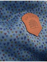 Svetlomodrá mikina s kapucňou so vzorom malých srdiečok (2316)