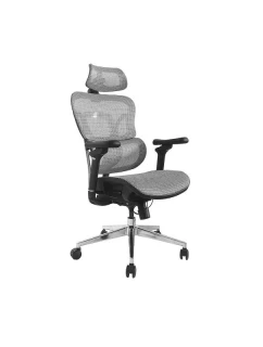 Zariadenie Ergonomická kancelárska stolička + opierky hlavy/podložky Grey Lite Retail