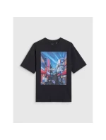 Chlapčenské tričko oversize s potlačou 4F 4FJRAW25TTSHM3061-20S