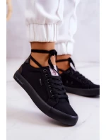 Damskie Tenisówki Wiązane Cross Jeans JJ2R4039C Czarne