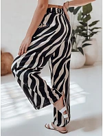 Dámske pruhované nohavice so širokými nohavicami ZEBRAVIBE UY2653 béžovo-čierne – FashionStreet Dámske pruhované nohavice so širokými nohavicami ZEBRAVIBE UY2653 béžovo-čierne – FashionStreet
